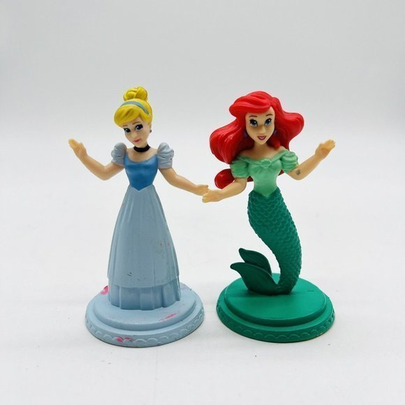 Disney‎ Ariel The Little Mermaid & Cinderella PVC 3''  figure cake topper - Picture 1 of 3